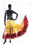 Tye Dye Skirt yellow/mustard/burgundy