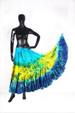 Tie Dye skirt turqouise/yellow/blue