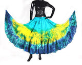 Tie Dye skirt turqouise/yellow/blue