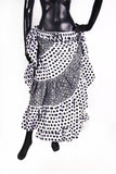 Black/white fusion Block Print skirt 25yards