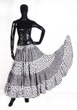 Black/white fusion Block Print skirt 25yards