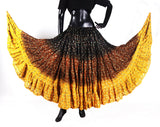 Jaquard bindi skirt black /Brown/Yellow Mustard