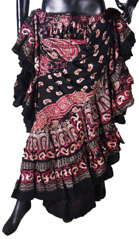 Block print Skirt Shades of Pink