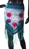 velvet hip scarf Tye Dye Sea Green
