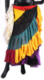 Patchwork Skirt made from Lurex Sari Fabrics