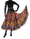 Block Printed Skirt Hyderabadi Gold