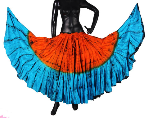 Two Tone  Bollywood skirt with Tiger stripes
