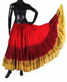 Wow Sari Bindi border Skirt red/burgundy/gold