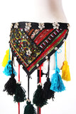 Tribal Embroidery Patchwork Shell Belt