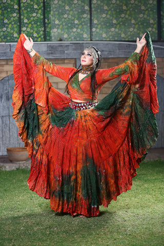 Lurex marble tie dye batik top #1
