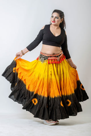 Black drop shoulder Cotton Lycra Choli