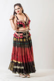 Senoritas skirt black/red/black