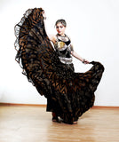 Block print skirt zig zag and assuit layer design