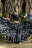 Block print skirt Barock Silver