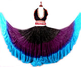 Lurex 3Tone Skirt Black/Purple/Turquoise