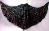 Block print skirt seagreen