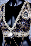 Halter Top Blue/Gold