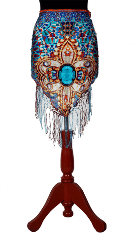 Digital printed Russain Silk Hip scarf