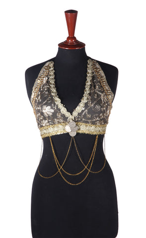 Halter Top  Gold