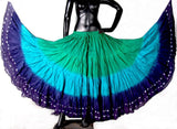 Wow Sari Bindi border Skirt green/turquoise/blue