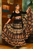 Digital print Skirt Black masti