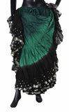 Wow Sari Bindi border Skirt green/black