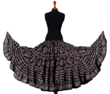 Block print assuit skirt brown/silver in polyester