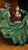 Block print skirt seagreen beauty