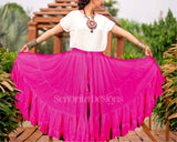 Solid color Skirt fuchsia 100% cotton