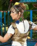 Banarsi Choli Vest ivory/gold