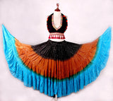 Lurex 3Tone Skirt Black/Gold/Turquoise