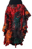 Lurex Marble Tye Dyed Batik skirt Forest