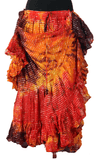 Lurex Marble Tye Dyed Batik skirt Sunset