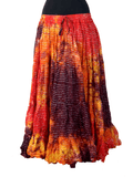 Lurex Marble Tye Dyed Batik skirt Sunset