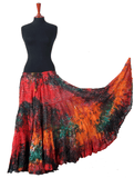 Lurex Marble Tye Dyed Batik skirt Forest