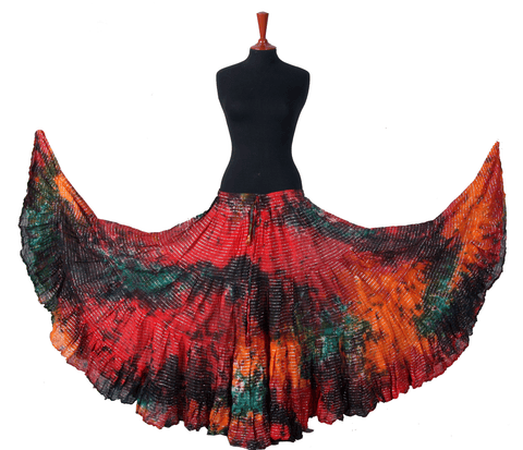 Lurex Marble Tye Dyed Batik skirt Forest