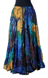 Lurex Marble Tye Dyed Batik skirt Gold, blue,turquoise