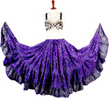 Jodha Maharani Skirt  100% Polyester Purple