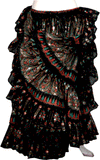 Block print skirt black beauty