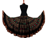 Block print skirt Maleficient with Padma border