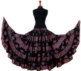 Block print skirt fish eye with Padma border