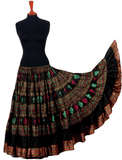 Block print skirt Maleficient with Padma border