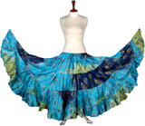 Block print skirt peacock Tye Dye