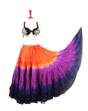 Wow Sari bindi border Skirt  Orange/Purple/Blue