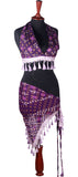 Block print Jaipur Choli/halter top purple