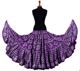Block print assuit skirt purple/silver in polyester