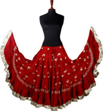 Red skirt with gold embroidery gold Border