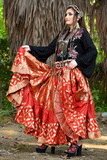 Red banarsi skirt