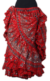 Block print beauty skirt Red