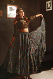 Digital print floral skirt